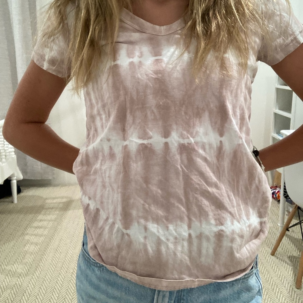cute v neck tie die shirt